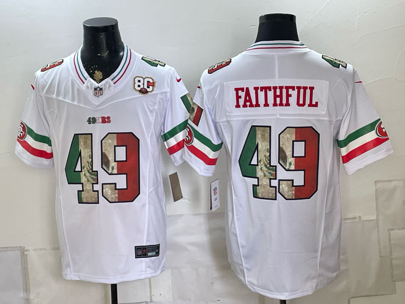 Men 2026 Nike San Francisco 49ers #49 Faithful white NFL Jersey 0826009